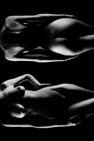 schwarz-weiss schatten streiflicht torso