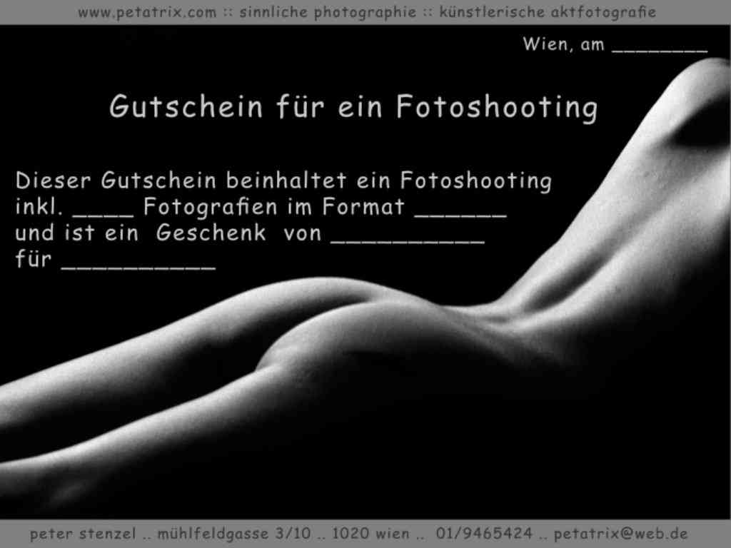 Gutschein fuer ein Photoshooting